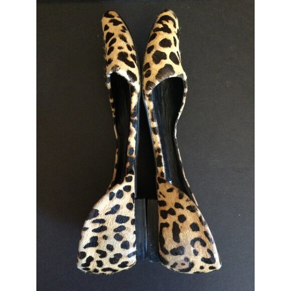 Steve Madden Audriana Leopard Pony Fur D'orsay Ballet Flat Size 7M - Picture 6 of 9